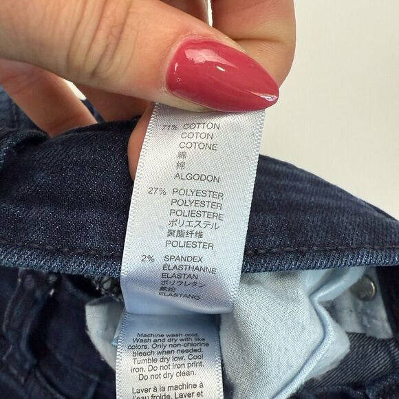 Gap Dark Wash Denim Blue Jeans Skinny Leg Ankle Cuffed 2/26 Jegging Stretch - Picture 6 of 10